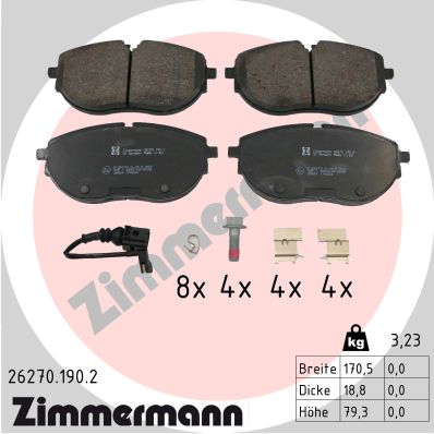 Brake Pad Set, disc brake (26270.190.2)