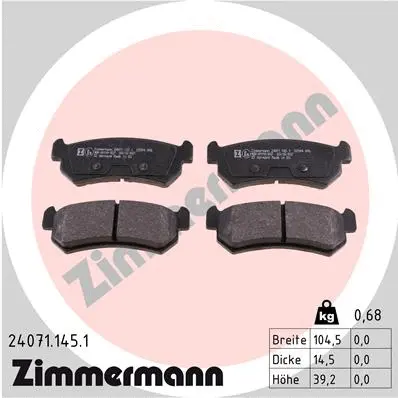 Brake Pad Set, disc brake (24071.145.1)