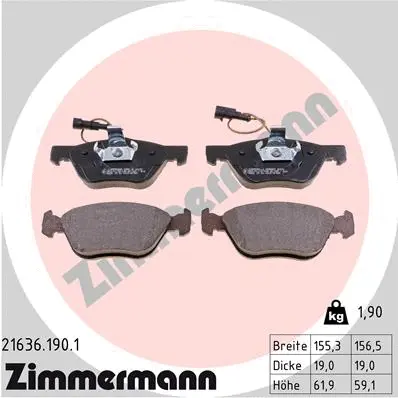 Brake Pad Set, disc brake (21636.190.1)