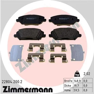 Brake Pad Set, disc brake (22804.200.2)