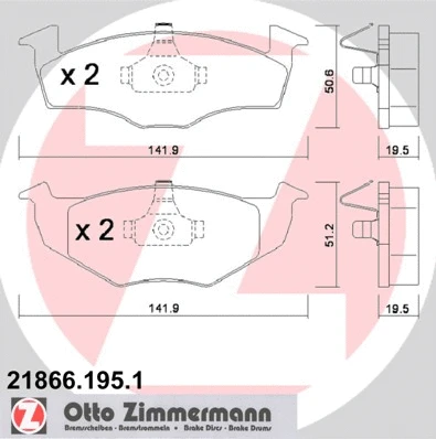 Brake Pad Set, disc brake (21866.195.1)