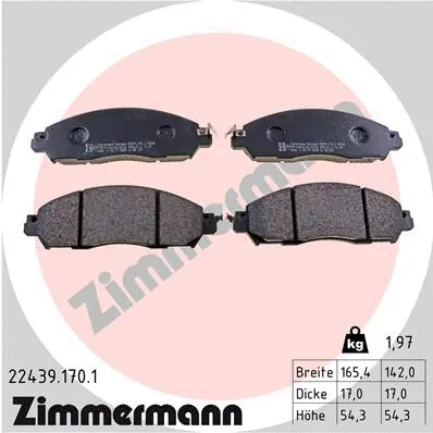 Brake Pad Set, disc brake (22439.170.1)
