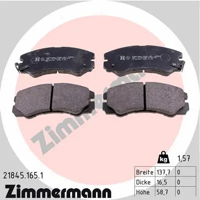 Brake Pad Set, disc brake (21845.165.1)