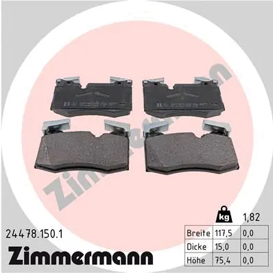 Brake Pad Set, disc brake (24478.150.1)