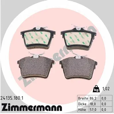 Brake Pad Set, disc brake (24135.180.1)
