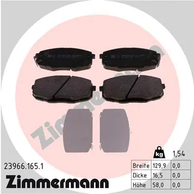 Brake Pad Set, disc brake (23966.165.1)