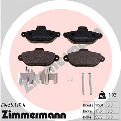 Brake Pad Set, disc brake (21436.170.4)