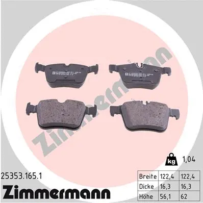 Brake Pad Set, disc brake (25353.165.1)