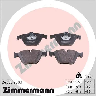 Brake Pad Set, disc brake (24688.200.1)