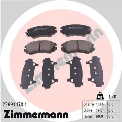 Brake Pad Set, disc brake (23891.170.1)