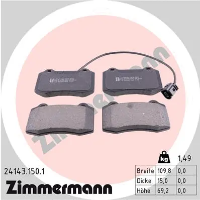Brake Pad Set, disc brake (24143.150.1)