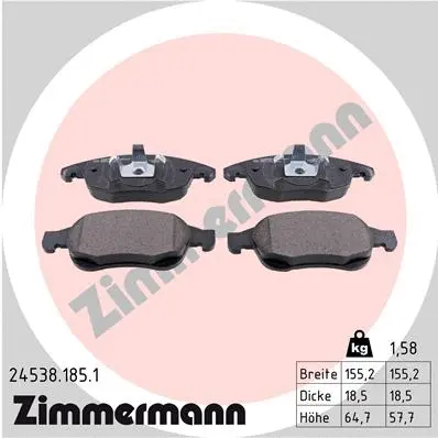 Brake Pad Set, disc brake (24538.185.1)