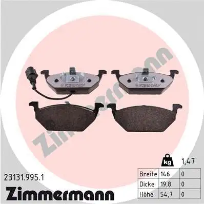 Brake Pad Set, disc brake (23131.995.1)