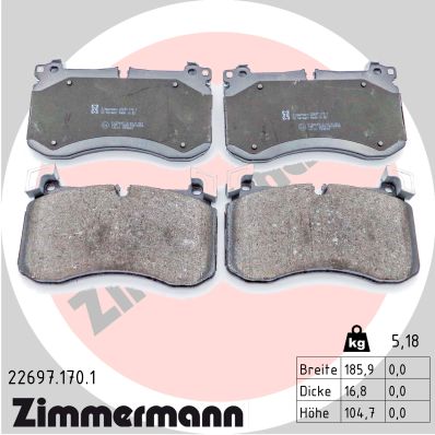 Brake Pad Set, disc brake (22697.170.1)