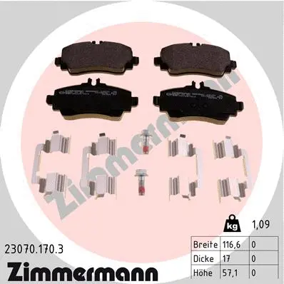Brake Pad Set, disc brake (23070.170.3)