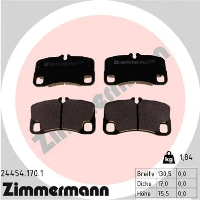 Brake Pad Set, disc brake (24454.170.1)