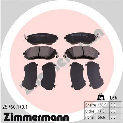 Brake Pad Set, disc brake (25760.170.1)