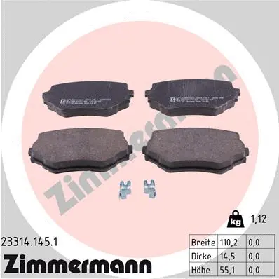 Brake Pad Set, disc brake (23314.145.1)