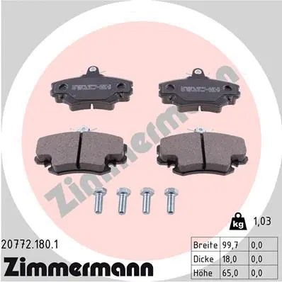 Brake Pad Set, disc brake (20772.180.1)