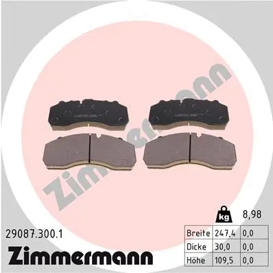 Brake Pad Set, disc brake (29087.300.1)