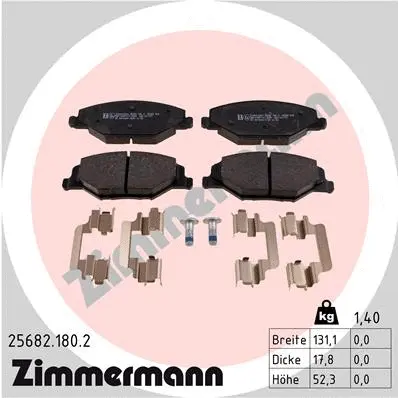 Brake Pad Set, disc brake (25682.180.2)