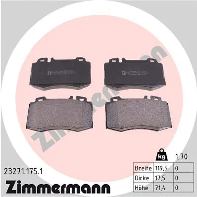 Brake Pad Set, disc brake (23271.175.1)
