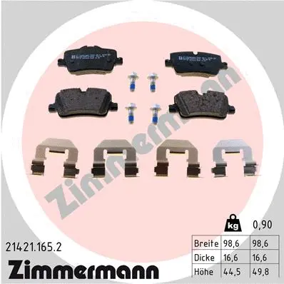 Brake Pad Set, disc brake (21421.165.2)