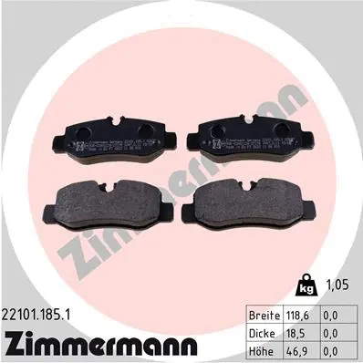 Brake Pad Set, disc brake (22101.185.1)