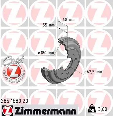 Brake Drum (285.1680.20)