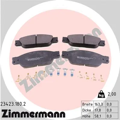 Brake Pad Set, disc brake (23423.180.2)