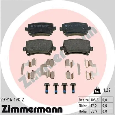 Brake Pad Set, disc brake (23914.170.2)