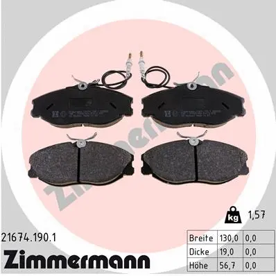 Brake Pad Set, disc brake (21674.190.1)