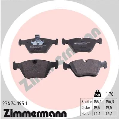 Brake Pad Set, disc brake (23474.195.1)