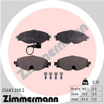 Brake Pad Set, disc brake (25683.200.2)