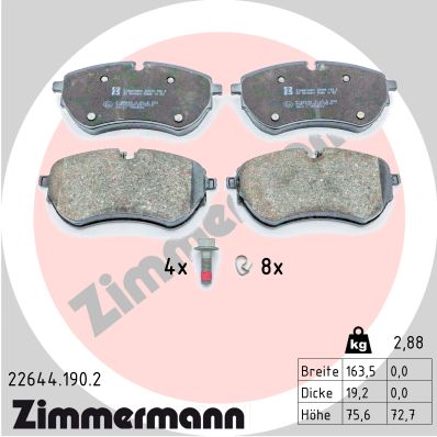 Brake Pad Set, disc brake (22644.190.2)