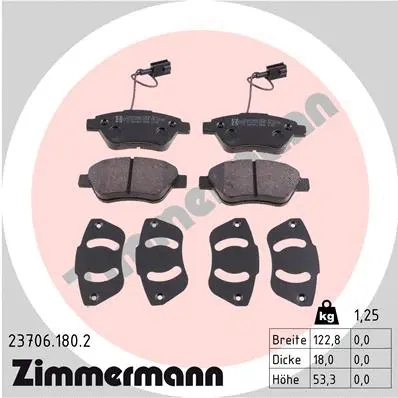Brake Pad Set, disc brake (23706.180.2)