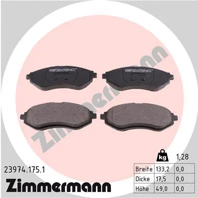 Brake Pad Set, disc brake (23974.175.1)