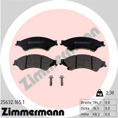 Brake Pad Set, disc brake (25632.165.1)