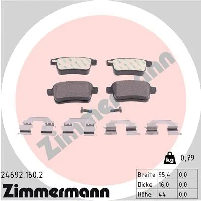 Brake Pad Set, disc brake (24692.160.2)