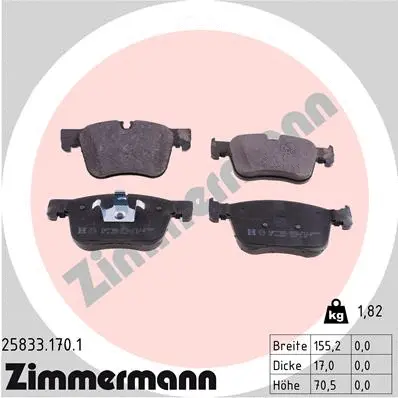Brake Pad Set, disc brake (25833.170.1)