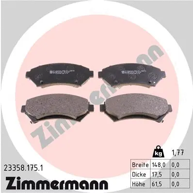 Brake Pad Set, disc brake (23358.175.1)