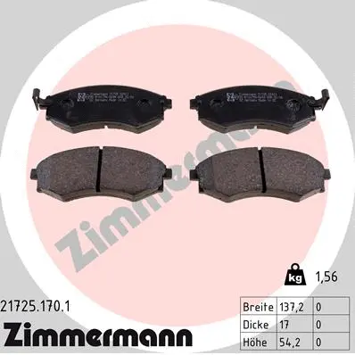 Brake Pad Set, disc brake (21725.170.1)