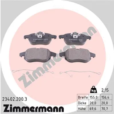 Brake Pad Set, disc brake (23402.200.3)