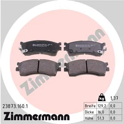 Brake Pad Set, disc brake (23873.160.1)