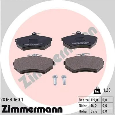 Brake Pad Set, disc brake (20168.160.1)