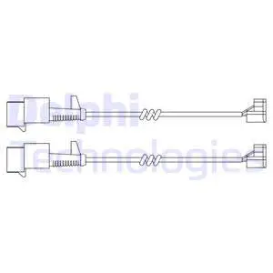Warning Contact, brake pad wear (LZ0256)
