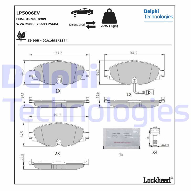 Brake Pad Set, disc brake (LP5006EV)