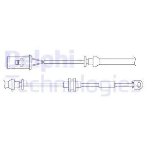 Warning Contact, brake pad wear (LZ0176)
