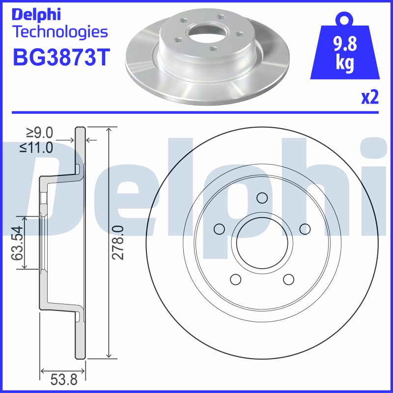 Brake Disc (BG3873T)