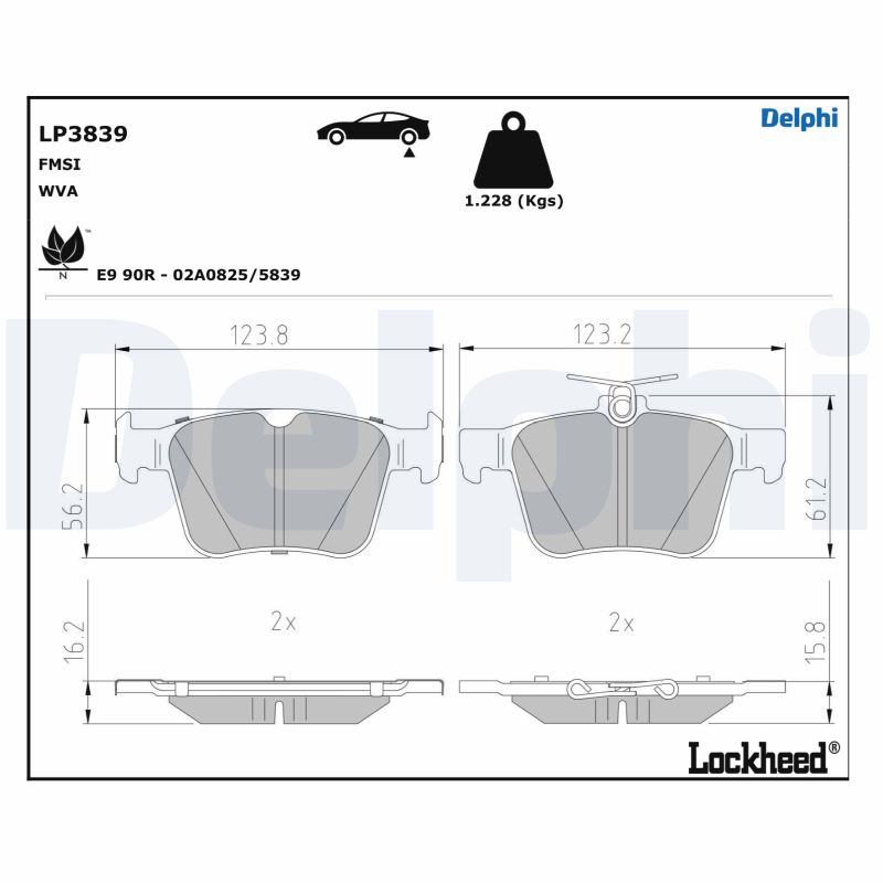 Brake Pad Set, disc brake (LP3839)